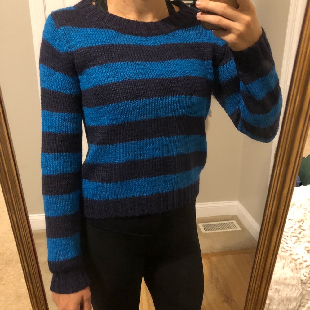 Striped blue sweater